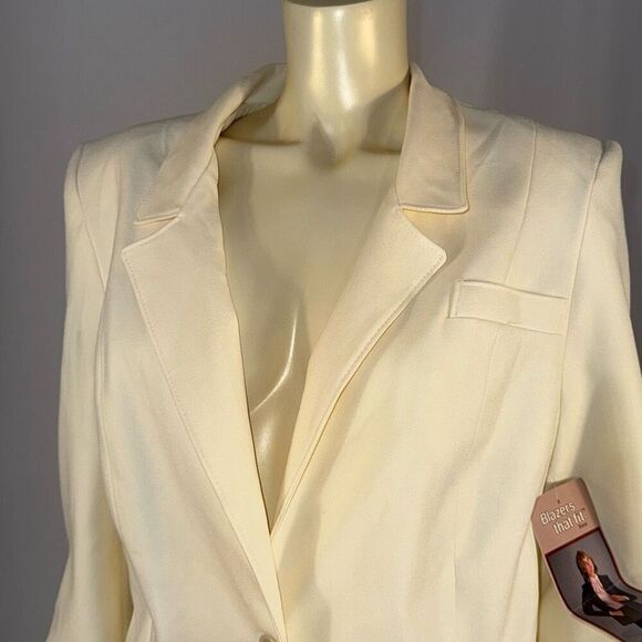Vintage Sears Cream Blazers That Fit Women’s Button Down Blazer Size 14 - Picture 2 of 14